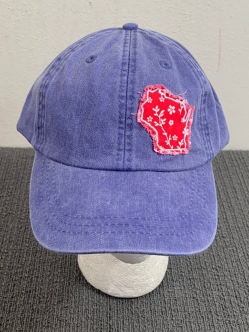 Adams Cool Crown Wisconsin Baseball Hat Red Bandana Patch Womens Adjustable New